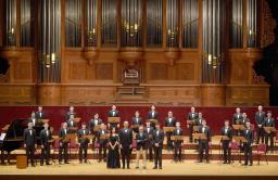　台湾の李登輝元総統をしのび開かれた男声合唱団の音楽会＝１５日、台北（李登輝基金会提供・共同）