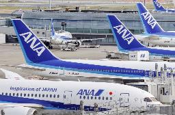 　羽田空港に駐機する全日空機