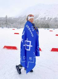 　ベラルーシからポーランドに逃れたノルディックスキー距離女子ダリヤ・ドリドビッチ選手＝２０２１年１１月、ロシア国内（セルゲイ・ドリドビッチさん提供、ロイター＝共同）