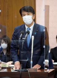 　衆院法務委員会で所信表明する斎藤法相＝１５日午前