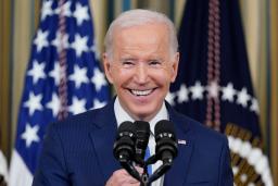 　バイデン大統領＝９日、ワシントン（ＡＰ＝共同）