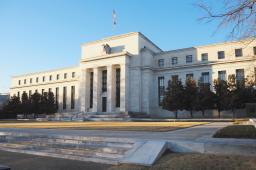 　米ワシントンにある連邦準備制度理事会（ＦＲＢ）本部＝２月（共同）