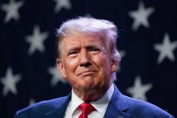 　米アイオワ州デモインで演説するトランプ前大統領＝７月（ＡＰ＝共同）