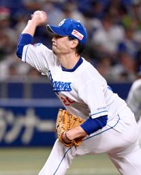 　ヤクルト戦に先発した中日・涌井＝バンテリンドーム