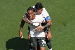　サッカーのクラブＷ杯準決勝、フルミネンセ戦でゴールを喜ぶチェルシーのジョアンペドロ＝８日、ニュージャージー州イーストラサフォード（ＡＰ＝共同）