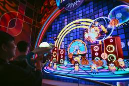 　ユニバーサル・スタジオ・ジャパンの新アトラクション「ミニオン・ハチャメチャ・ミッション〜大悪党への道〜」＝１０日、大阪市此花区