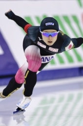 　女子１０００メートル　滑走する山田梨央＝ソルトレークシティー（共同）