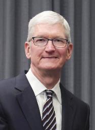 　米アップルのティム・クックＣＥＯ（聯合＝共同）