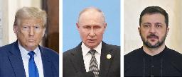 　トランプ米大統領、ロシアのプーチン大統領、ウクライナのゼレンスキー大統領（ゲッティ＝共同）