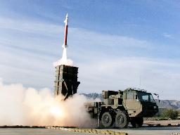 　陸上自衛隊の防空ミサイル「０３式中距離地対空誘導弾」（中ＳＡＭ）（陸自提供）