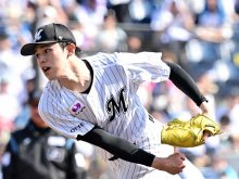 佐々木朗希、今季初登板７奪三振　千葉ロッテ　５回１失点、勝敗付かず