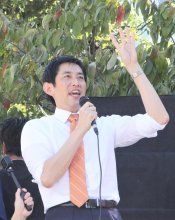 小林氏「国の形、堂々訴える」　津田沼駅前で街頭演説　【２０２４自民総裁選】