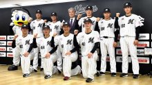 ドラフト１位・西川史礁「本塁打王に」　千葉ロッテ　新入団選手たちが決意