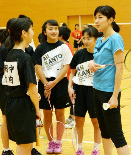 世界レベルの技術伝授　バドミントン元日本代表潮田さん印西で教室