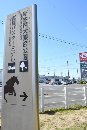 まるで牧場白い柵　「新木戸大銀杏公園」（富里市）　競走馬生産地の名残　【北総ご近所巡り　面白スポット謎解き編】（２）