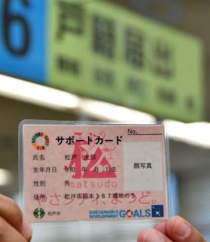 無戸籍の相談者に発行するサポートカード。市の窓口での円滑な手続きにつなげる＝松戸市
