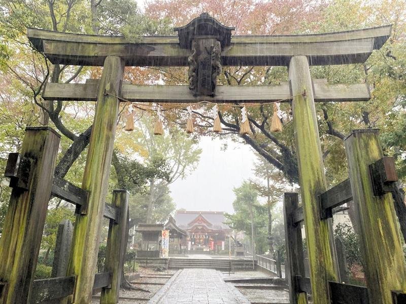 県内３カ所目のライダーズ神社に指定される飯香岡八幡宮＝市原市（チバイク実行委員会提供）

