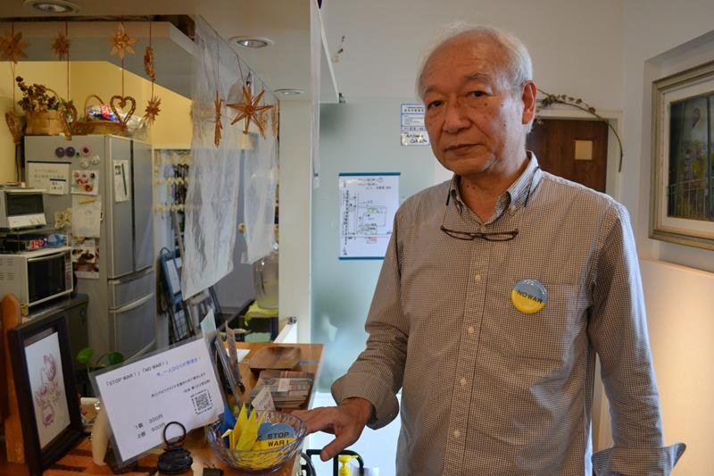 平和に向けて「一人一人が発信を」と呼びかける鼈宮谷さん＝習志野市