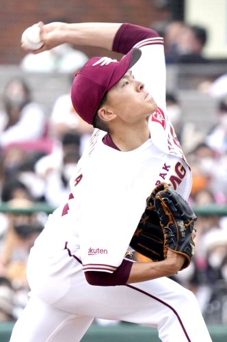 ６回１失点で４勝目を挙げた楽天・早川＝楽天生命パーク（共同）