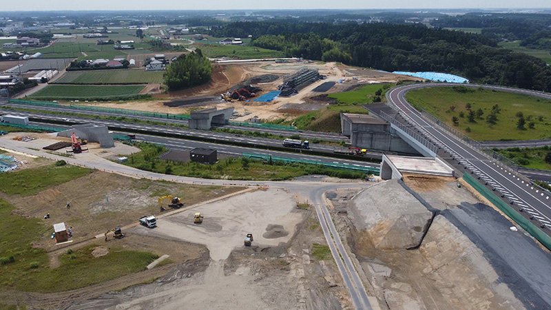 大栄ＪＣＴ（松尾横芝ＩＣ方向）　出典：東日本高速道路株式会社千葉工事事務所