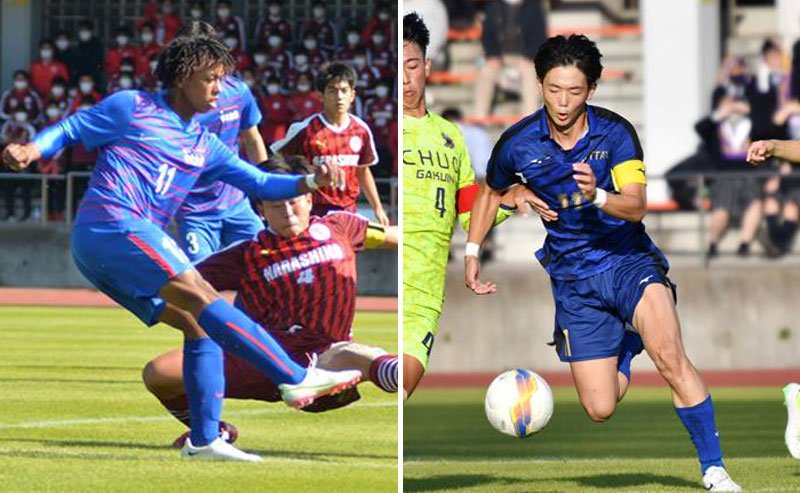 市船橋の渡辺（左）、右は日体大柏の吉田