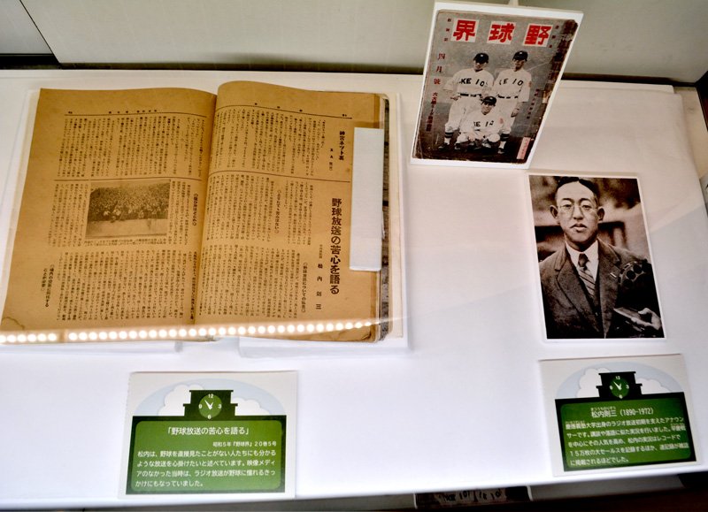 野球人気支えた“脇役”　ラジオ実況、名アナウンサーを紹介　船橋アリーナ・６日まで企画展