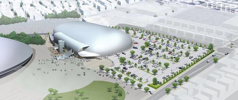 ネーミングライツを募集する千葉公園総合体育館（イメージ、千葉市提供）
