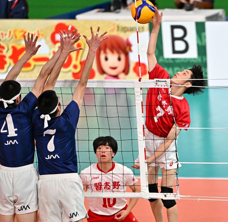 【速報】習志野６大会ぶり８強進出　前回覇者の日本航空（山梨）破る　春高バレー