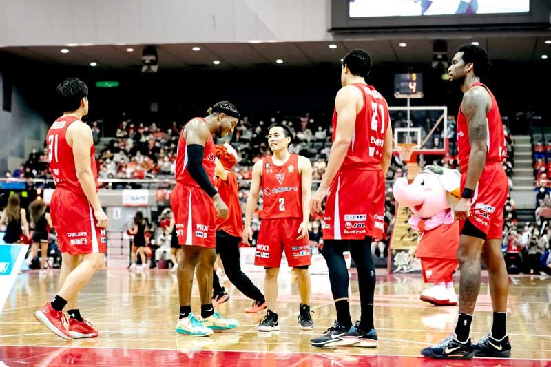 １２連勝で東地区首位で折り返した千葉Ｊ＝１８日、船橋アリーナ（Ｂリーグ提供）