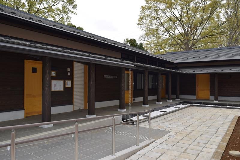 加曽利貝塚縄文遺跡公園内に１日オープンする休憩施設「かそりえ」＝千葉市若葉区
