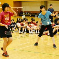 世界レベルの技術伝授　バドミントン元日本代表潮田さん印西で教室