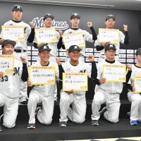 ドラ１松川「一日も早く１軍へ」　９選手の新入団発表会見　千葉ロッテ