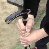 町田聖治さんが長年使う杖
