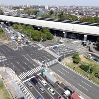 人身事故防止へ横断歩道移設　旧道ふさぎ５０メートル短縮　国道１４・３５７号千葉西警察入口交差点