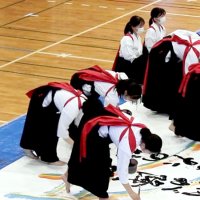 袖高書道部が揮毫　千葉ロッテ