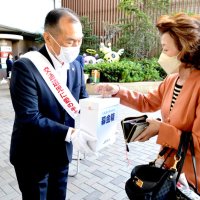 交通遺児支援に駅前で街頭募金　４年ぶり、ＪＡ共済連