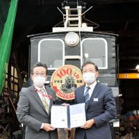 銚子電鉄「デキ３」　１００年記念切手を発売