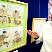 飼い猫との日常絵画に　陶芸家・小原さん　睦沢で作品展