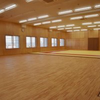 新庁舎５階にある広々とした武道場
