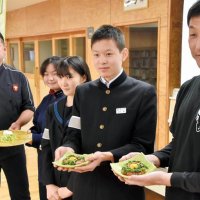 早春の鴨川、菜の花おいしく　中学生提案、新メニュー　なめろうやパスタに合う料理