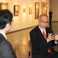 千葉県立美術館「育てていく」　貝塚新館長、熊谷知事と対談　第一線活躍の専門家　魅力発信に意欲