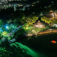昨年行われた夜ハスの様子（千葉公園ＹｏｈａＳ振興会提供）
