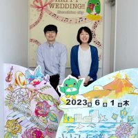 新婚夫婦祝福　街の魅力紹介　習志野市役所にフォトスポット登場
