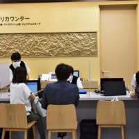 ７階総合ギフトサロンに新設された商品券などを扱うカウンター＝２５日、千葉市中央区のそごう千葉店