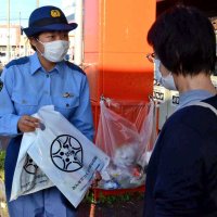 東金署・県警察学校生　自転車盗の注意呼びかけ