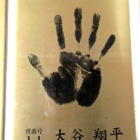 大谷選手の「金色に輝く」手形展示　日本ハム時代に作成　鎌ケ谷市、来年１月まで