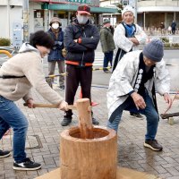 餅つき大会４年ぶりに　佐倉・中志津　地域住民が歓声