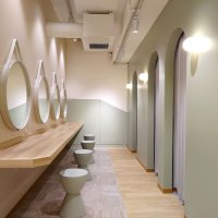 新設された女性専用のパウダールーム。ここでユニホームなどに着替えることができる