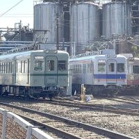 銚子市を走る銚子電鉄の車両
