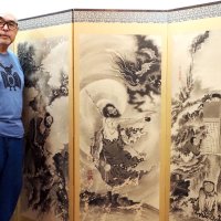 曾我簫白ら８人紹介　江戸－現代の屏風展　木更津